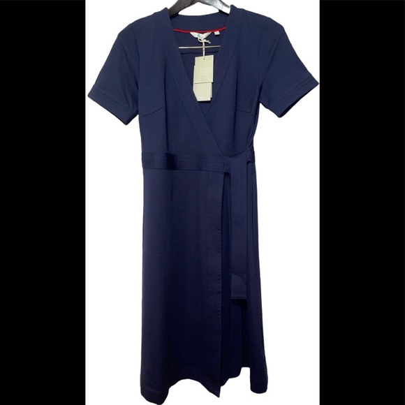 Boden Navy Mira Ponte Wrap Dress (NWT) - Picture 2 of 8